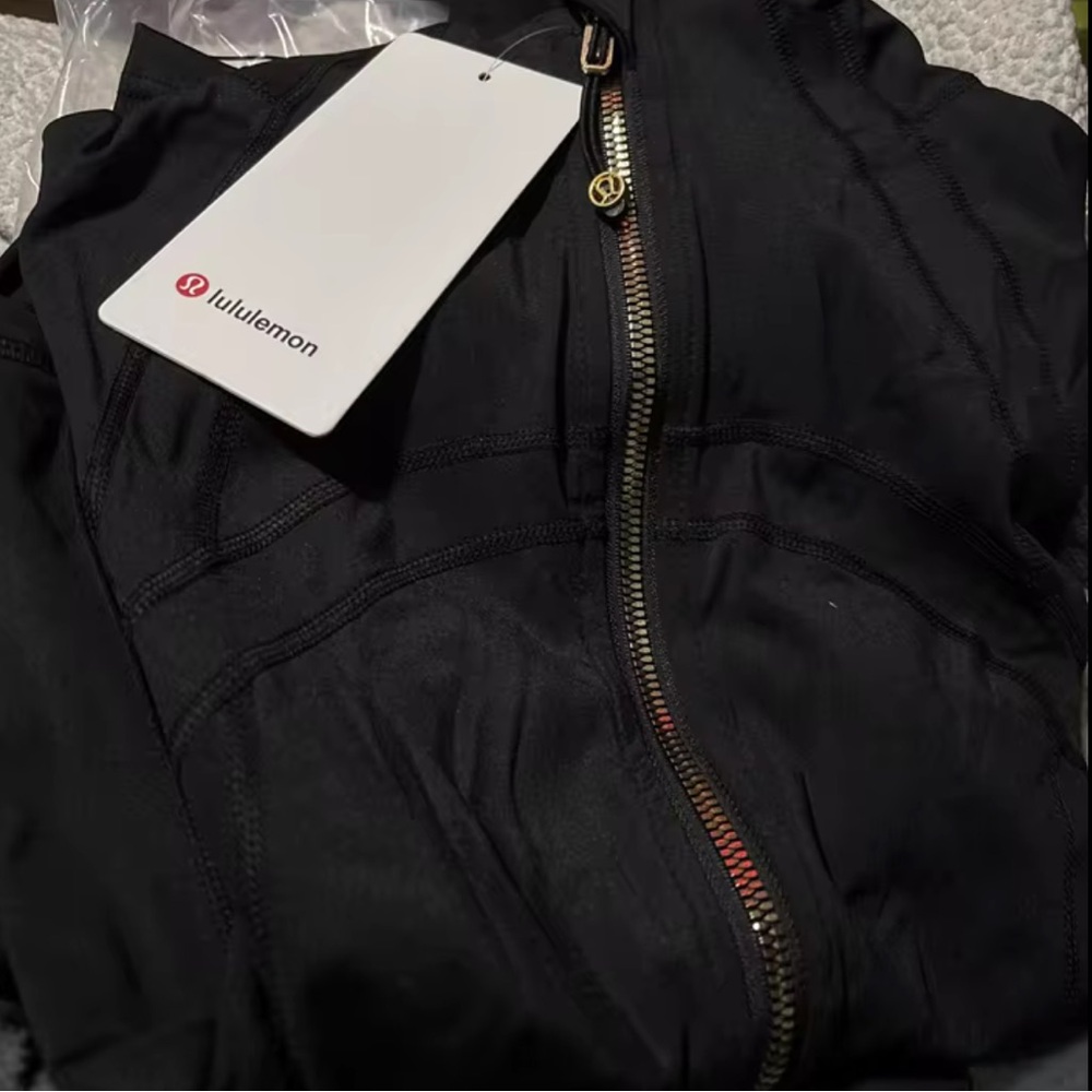 lululemon athletica Black Jacket with Gold Zipper